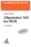 Bernd Rüthers, Astrid Stadler - Allgemeiner Teil des BGB